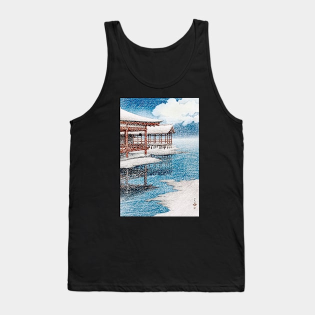 Snow on a Bright Day by Hasui Kawase Tank Top by uncommontee